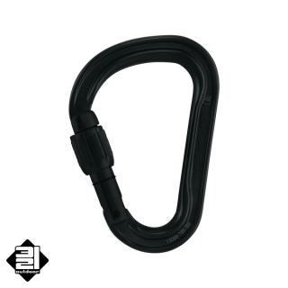 Karabina PETZL Attache šroubovací černá (Petzl Attache Carabiner Balck)