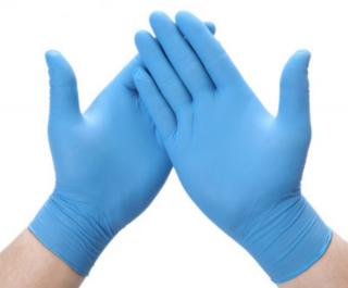 Jednorázové nitrilové vyšetřovací rukavice modré, síla 4g 100 ks Velikost XL