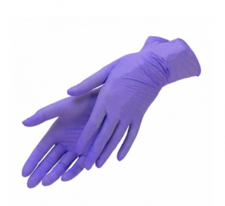 Jednorázové nitrilové zdravotnické rukavice Mercator NITRYLEX fialové 100 ks L