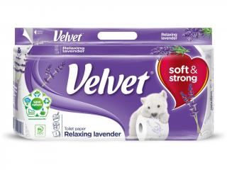 Toaletní papír Velvet, 3 vrstvý, 8 rolí