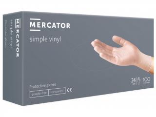 Vinylové rukavice Mercator SIMPLE VINYL 100 ks Velikost S