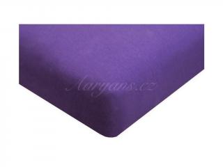 Aaryans Jersey prostěradlo tmavě fialové II. Rozměry: 90x200 cm