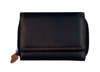 Dámská kožená peněženka s ochranou RFID JBPL 01- černá/TAN