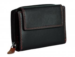 Dámská kožená peněženka s ochranou RFID JBPL 02C- černá/TAN