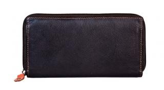 Dámská kožená peněženka s ochranou RFID JBPL 05- černá/tan