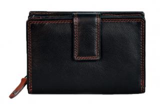 Dámská kožená peněženka s ochranou RFID JBPL 06C- černá/TAN