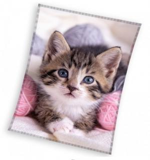 Dětská deka Koťátko s klubíčky 150x200 cm