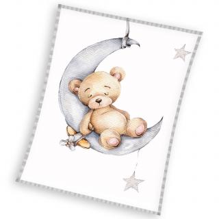Dětská deka Medvídek na měsíci 110x140 cm