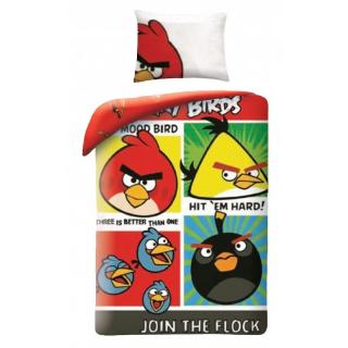 Dětské bavlněné povlečení Angry Birds 114 160x200/ 70x80