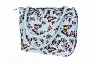 Látková taška s motýly - světle modrá JBCB 189_18