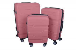 Sada 3 skořepinových kufrů PP02 Barva: růžová