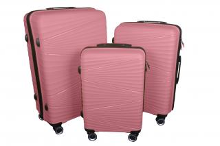 Sada 3 skořepinových kufrů PP08 Barva: růžová