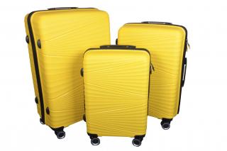 Sada 3 skořepinových kufrů PP08 Barva: žlutá
