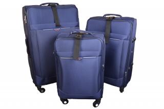 Sada 3 textilních kufrů 027 Barva: modrá