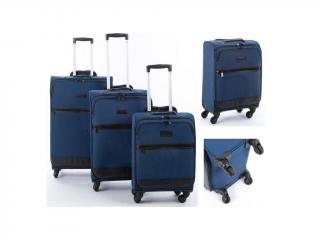 Sada 3 textilních kufrů JCB2021 Barva: modrá