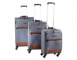 Sada 3 textilních kufrů JCB2021 Barva: šedá