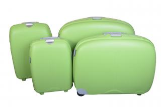 Sada 4 skořepinových kufrů DL 507 Barva: zelená