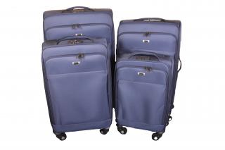 Sada 4 textilních kufrů HD 1712 Barva: modrá