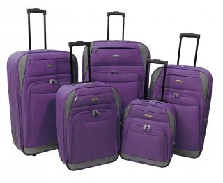 Sada textilních kufrů 5 ks JB 2000 Barva: fialová
