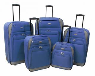 Sada textilních kufrů 5 ks JB 2000 Barva: modrá