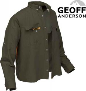 Košile Polybrush 2 GEOFF ANDERSON dlouhý rukáv - zelená XL
