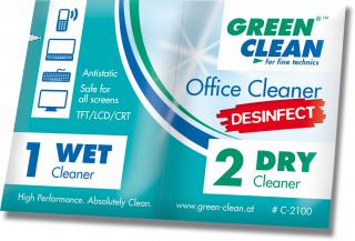 Office cleaner Desinfect - Wet and Dry - Dezinfekční utěrka na kancelářskou techniku /100 kusů/