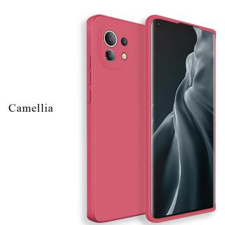 Barevný silikonový obal na Xiaomi Mi 11 Lite Barva: Camellia červená