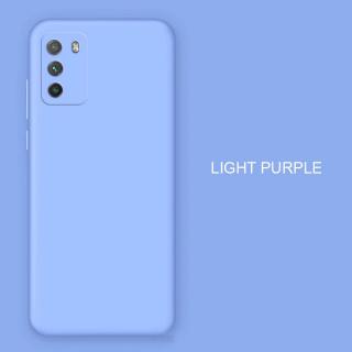 Barevný silikonový obal na Xiaomi POCO M3 Modrá: Světle fialová