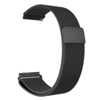 Kovový magnetický pásek na chytré hodinky Barva: Černá, Velikost: 18 mm