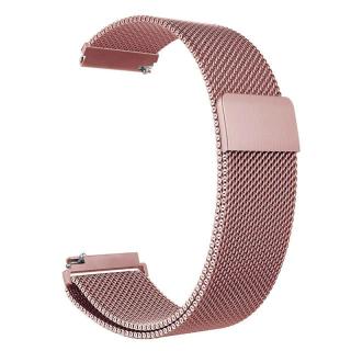 Kovový magnetický pásek na chytré hodinky Barva: Růžová, Velikost: 18 mm