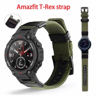 Koženo - nylonový pásek na hodinky - Amazfit T-Rex Barva: Černá