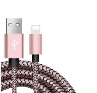 Krátký barevný nabíjecí kabel pro iPhone Barva: Růžová
