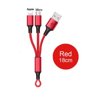 Krátký nabíjecí kabel USB - barevný Barva: Červená