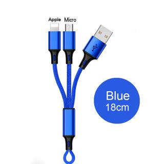 Krátký nabíjecí kabel USB - barevný Barva: Modrá