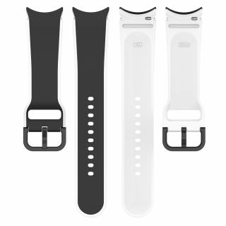 Luxusní dvoubarevný pásek na hodinky Samsung Galaxy Watch Barva: Černo-bílá