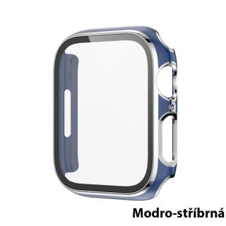 Luxusní obal na Apple Watch Serie 7 / 8 - 41 mm Barva: Modro-stříbrná