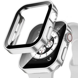 Luxusní obal na Apple Watch Serie 7 / 8 - 41 mm Barva: Stříbrná-lesklá