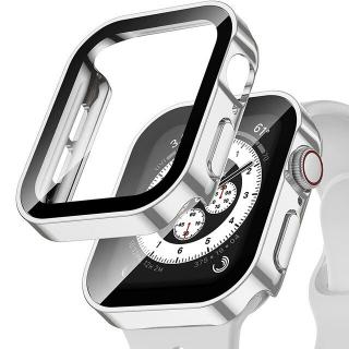 Luxusní obal na Apple Watch Serie 7/8 - 45 mm Barva: Stříbrná-lesklá