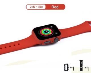 Luxusní set na hodinky pro Apple Watch 5 - 40mm Barva: Červená