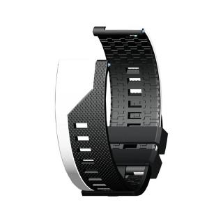 Luxusní silikonový pásek na hodinky - dvoubarevný Barva: Bílá - černá, Velikost: 20 mm