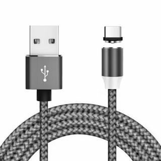 Magnetický nabíjecí USB kabel - barevný možnosti: USB-type-C-šedý