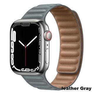 Magnetický pásek na hodinky Apple Watch 42, 44, 45 mm možnosti: leather Gray