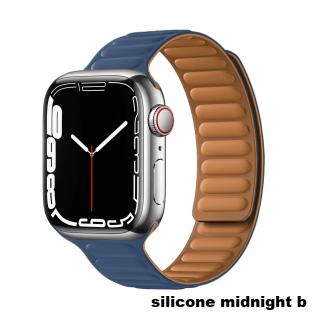 Magnetický pásek na hodinky Apple Watch 42, 44, 45 mm možnosti: silicone midnight