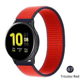 Nylonový pásek na hodinky 20 mm - řemínek Barva: Tricolor Red