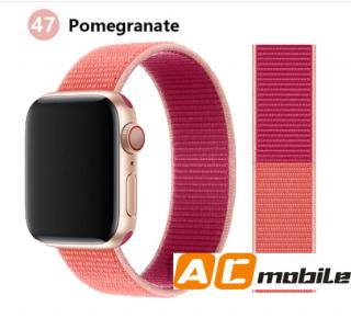 Nylonový pásek pro APPLE WATCH 38/40/41 mm možnosti: Pomegranate