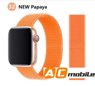 Nylonový pásek pro APPLE WATCH 42/44/45 mm možnosti: NEW Papaya