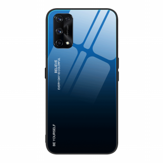 Obal na Realme 7PRO - sklenìný Barva: Modrá-černá