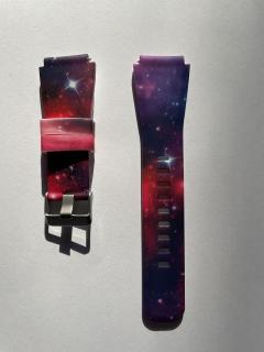Pásky, řemínky na hodinky Barva: Galaxie, Velikost: 22 mm