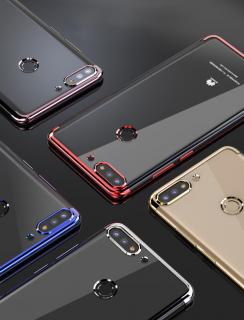 Silikonový kryt Huawei Y7 prime 2018 barevný Barva: Stříbrná