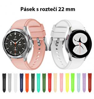 Silikonový pásek na hodinky - 22 mm Barva: Bílá
